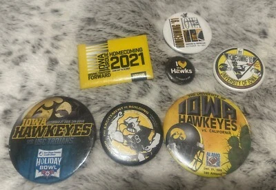 73 Hawkeye Vintage Buttons + 2 Garter Belts W/ Buttons Homecoming - Outback Bowl - Image 1 of 4