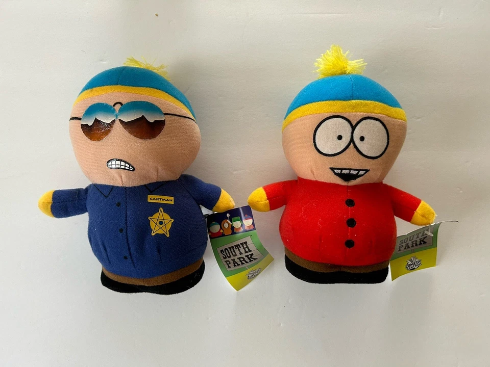 Set Of 2 South Park Eric Cartman & Officer Cartman Plush Toys 7” Nanco - Image 1 of 1