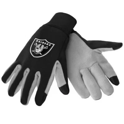 Guantes de tecnología de mensajes de texto del equipo NFL Oakland Raiders Foto 1 de 2