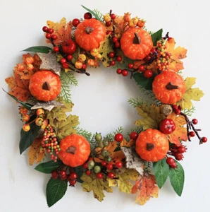 35cm Herbstkranz Kranz Halloween Wandkranz Herbstdeko Deko Natur Türkranz TOP - Bild 1 von 4