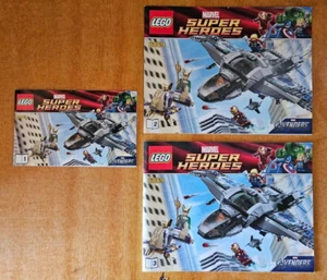 LEGO instruction booklets Marvel Avengers Quinjet 6869 Super Heroes all 3 books - Picture 1 of 8