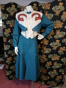 "1849 Authentic Ranchwear" Square Dance 2-Piece Western Outfit Size Small USA - Picture 1 of 5