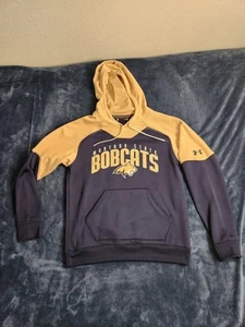 Montana State Bobcats Under Armour Hoodie Sweatshirt Mens Size Small Blue Gold - Picture 1 of 10