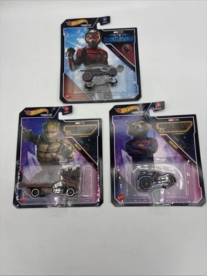 Hot Wheels Marvel Guardians Of The Galaxy Ant-Man, Groot, Rocket Set Of 3 Cars - Image 1 of 4