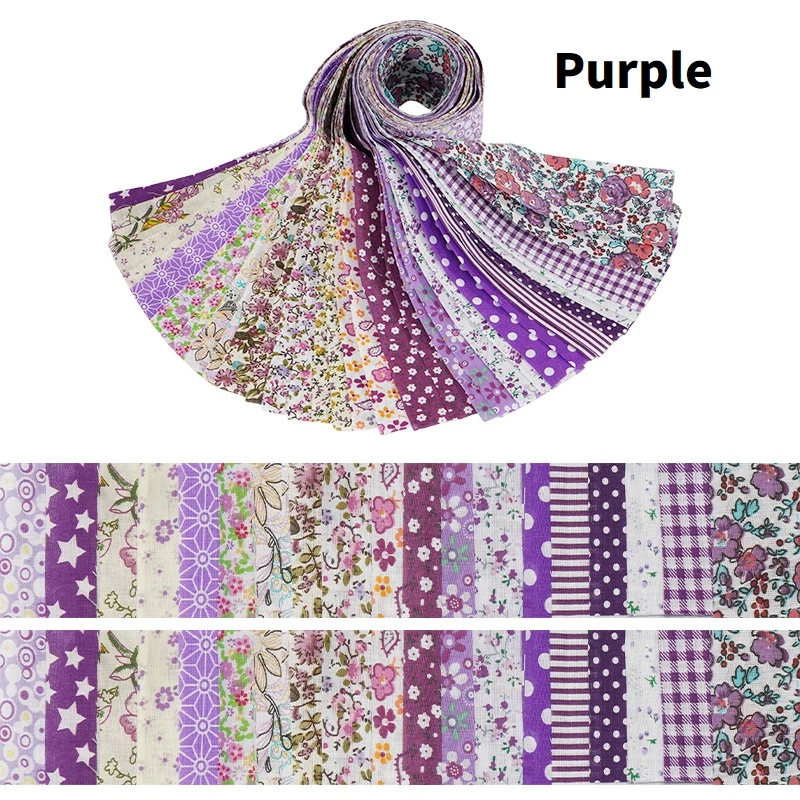 Crafts Fabrics 40Pcs 100% Cotton Floral Jelly Roll Cotton Fabric Quilting Strips - Image 1 of 1