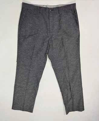Pantalones M&S Mezcla de Lino Para Hombre 36x31 (36x30.5) Verano Viaje Gris Moderno Informal Foto 1 de 4