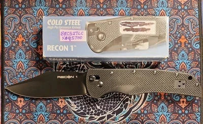 Cold Steel Recon 1 Clip Point Ultra Lock Borde Liso G-10 Raro Descatalogado 27LC Foto 1 de 4
