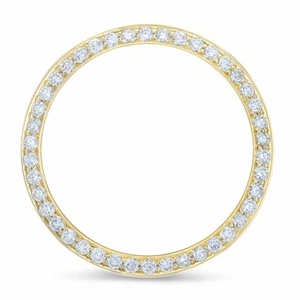 MEN 2CT BEAD SET PAVE NATURAL DIAMOND BEZEL 14KY FOR ROLEX 34MM DATE 15203, 1522 - Picture 1 of 6