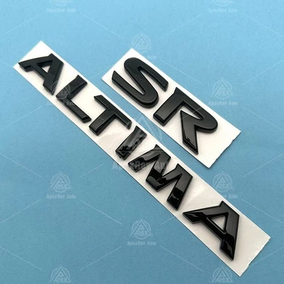 3D Raised Rear Tailgate Letters Emblem For ALTIMA SR Trunk Lid Badge Gloss Black Foto 1 de 4