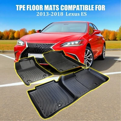 All Weather Floor Mats Cargo Liner For 2013-2018 Lexus ES350 ES300H Carpets Foto 1 de 4