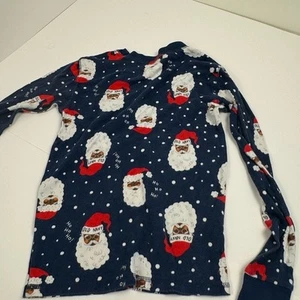 Old Navy Santa Pajama Top Holiday Christmas Long Sleeve Shirt - Picture 1 of 4