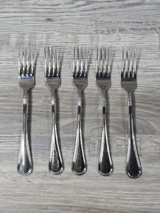 Calderoni Stainless OXFORD Set of 5 Salad Forks 7" 18/10 - Picture 1 of 10