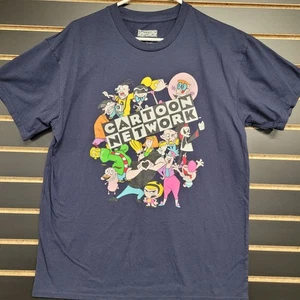 Cartoon Network Johnny B Dexter Lab Ed Eddy Courage klassisches marineblaues T-Shirt Large - Bild 1 von 3