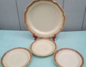 (4) MIKASA WHOLE WHEAT STONWARE E 8000 -1 LG 12"SERVE PLATE DESSERT P, 3- 8" - Picture 1 of 3