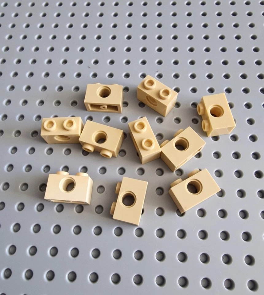 LEGO Technik Technic Lochstein Loch 1x2 Beige 10 Stück Tan Brick 3700 R3 - Bild 1 von 1