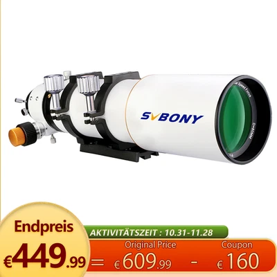 SVBONY SV503 80ED F7 Refraktor Astronomisches Teleskop OTA APO Dual Fokussierer - Bild 1 von 4