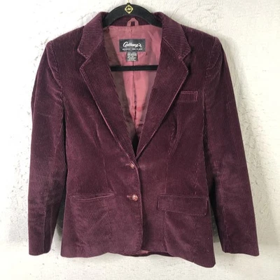 Chaqueta Blazer Anthony's Mujer 10 Pana Borgoña Hecho en Japón Clásico Foto 1 de 4