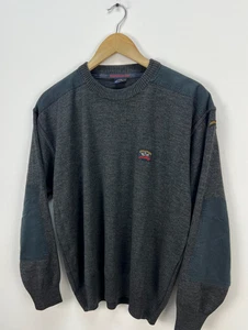 Vintage Paul & Shark Wool Gray Sweater Pullover Crew Neck Men's Size M - Picture 1 of 6