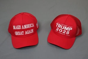 MAGA Make America Great Again Trump 2028 Red Malla Camionero Sombrero Corona Gorra a Presión - Imagen 1 de 33