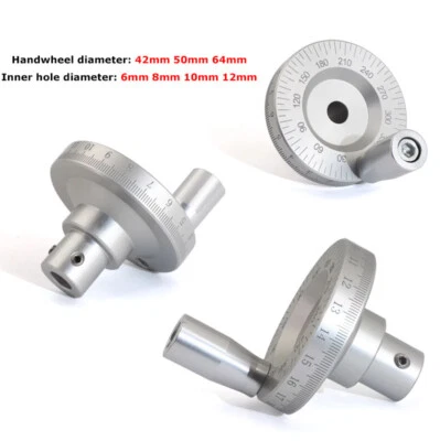 Aluminum Lathe Hand Wheel Slide Handwheel For Laser Engraving with Scale+ Angle - Image 1 of 4