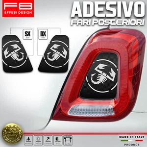 Pegatina Fiat 500 Abarth 595 695 Corse faros Headlight Cover Carbon Look - Imagen 1 de 2