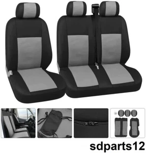 Fiat Scudo Ducato Housse de Siege Gris Tissu Durable 2+1 Housse Couvre-Siege - Imagen 1 de 8