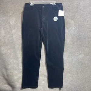 Croft & Barrow Pants Womens 14S 34X29 Corduroy Black Slimming Tummy Control NEW - Bild 1 von 15