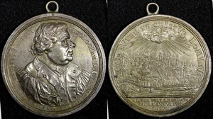 Germany Nurnberg Reformation Silver 1717 Martin Luther.City "NEW JERUSALEM" 44mm - Picture 1 of 3