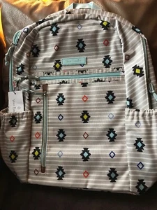 VERA BRADLEY Lighten Up Study Hall Backpack DESERT STRIPE New, Super RARE - Picture 1 of 12
