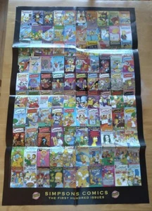 The Simpsons Bongo 2004 First 100 Issues Comic Book Promotional Poster - Picture 1 of 4