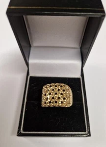 9ct Gold 5-reihiger Halterring Größe U 5,6g *GESTEMPELT* gebraucht - Bild 1 von 4