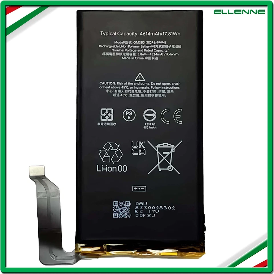 ✅ BATTERIA PER GOOGLE PIXEL 6 GMS83 4614MAH NUOVA PARI A ORIGINALE ✅