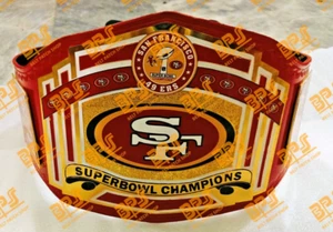 Cinturón de título de campeonato del Super Bowl San Francisco 49ers SF placas de latón de 2 mm de espesor - Imagen 1 de 5