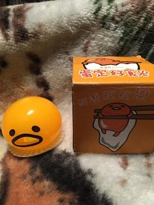Gudetama Lazy Egg Squishy Figure 2" Sanrio Japan Anime In Box Gude Hello Kitty - Picture 1 of 4