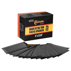 4" x 2-3/4" Double Sided Black Plastic Ultra Flexible Filler Spreaders (25 pack) - Foto 1 di 4