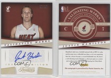 2013-14 Panini Timeless Treasures Validating Marks Gold /10 Justin Hamilton Auto