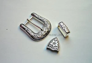 Western, Tracht, Schnallenset, Druckguss, Altsilber, 25mm, 1" - Bild 1 von 1