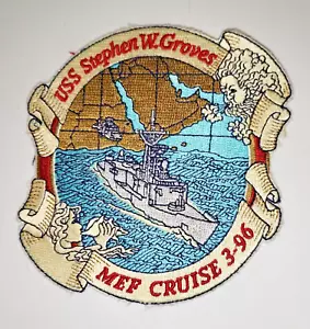 USN USS Stephen W. Groves MEF CRUISE Toppa 3-96 - Foto 1 di 1