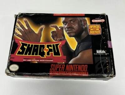 Shaq-Fu SNES Complete w/Manual Poster Cardboard & Inserts New Never Played NOB - Image 1 of 4