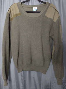 Army Jumper - Dutch Wool Sweater - Military Work Pullover - Olive Green -XL 5 - Picture 1 of 8
