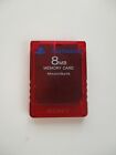 Official Sony PlayStation 2 Memory Card PS2 Crimson Red 8MB Preowned Untested