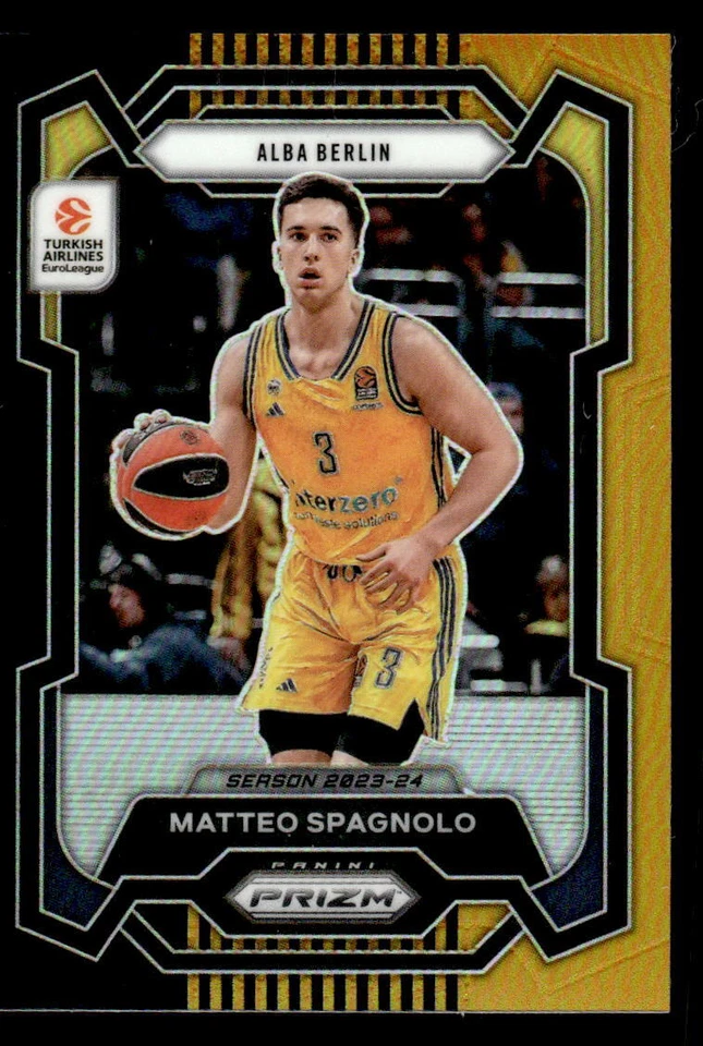 Matteo Spagnolo 2023-24 Panini Prizm EuroLeague #41 Black Gold #5/5 - Image 1 of 2