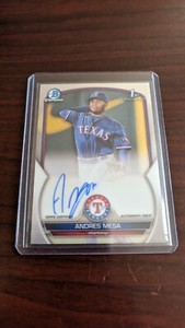 ANDRES MESA 2023 1st Bowman Chrome Auto #CPA-AM Texas Rangers 