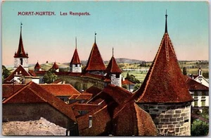 Postal de Morat-Murten Les Remparts ciudad medieval Suiza - Imagen 1 de 2