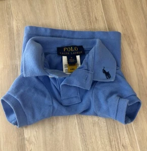 Polo Ralph Lauren Dog Polo Shirt Blue Cotton M Puppy Pet Clothes - Picture 1 of 7
