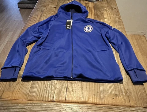 chelsea football soccer blue zipper jacket coat sweater hoodie XXL New with Tags Cover