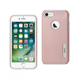 2x Custodia Protettiva iPhone 7 & 8 Plus Resistente Slim Doppio Strato Oro Rosa - Foto 1 di 5