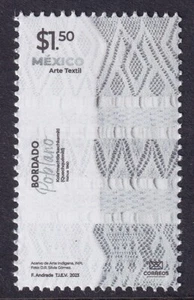 px003 México Arte Textil MNH 2023 Sc#3308 Mc#4379 Et#at003 Artesanía Puebla - Imagen 1 de 1