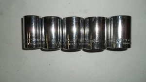 Craftsman 1/2" Drive SAE Sockets USA 5/8 11/16 3/4 13/16 7/8 12 POINT BIN F/S - Foto 1 di 6