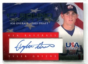 2004 USA Baseball Tyler Greene 1st Round AUTO AUTOGRAPH RC 21/145 TEAM USA - Picture 1 of 1